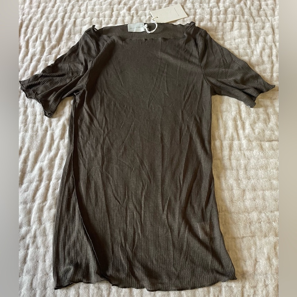 DEIJI STUDIOS The Square Knit Tee In Stone NWT with Flaws XS Read - Picture 6 of 16